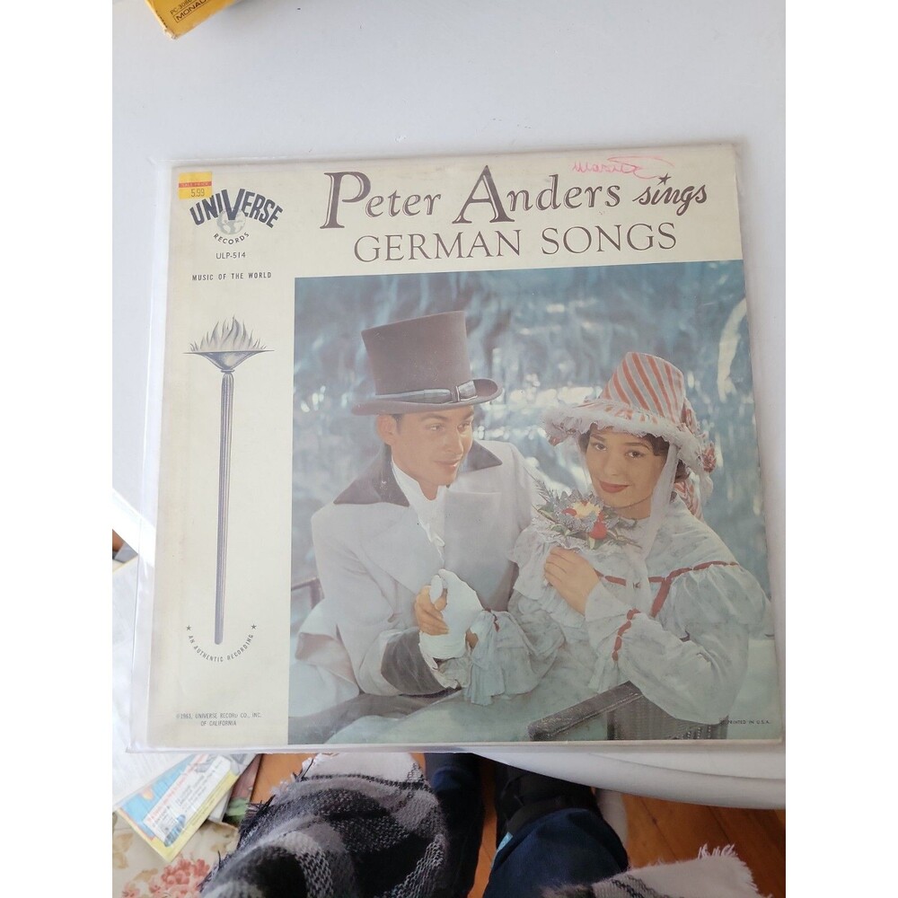 Peter Anders Sings German Songs 1961 LP Universe Records Vintage Vinyl Germany